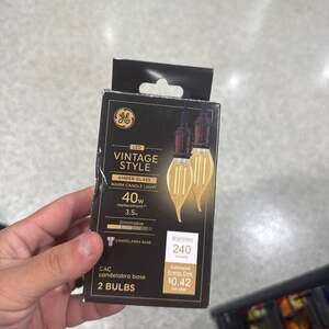 GE LED Vintage Style Amber Glass Light Bulbs, 40W Replacement, 2pk
